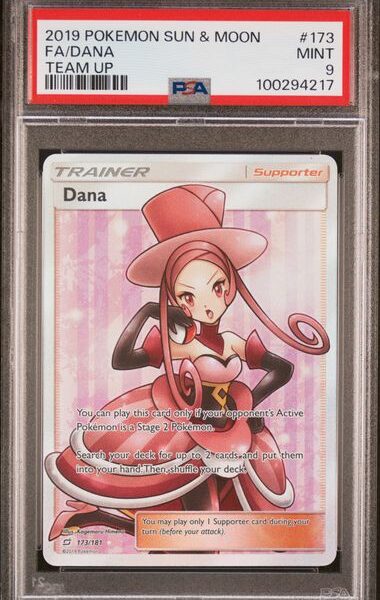 Trading Card Game Dana Full Art 2021 Team Up rare holo 173/181 PSA 9 – Official TCG Product