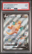 Trading Card Game 2021 Sword Shield Dragonite V Evolving Skies Full Art #192 PSA 9 – Official TCG Product