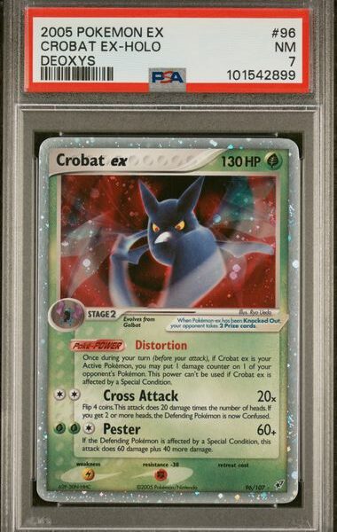 Trading Card Game Crobat ex Deoxys #96/107 PSA 7 – Official TCG Product