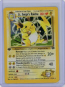 Trading Card Game Lt. Surge's Raichu Gym Challenge 1st Edition Holo #11/132 – Official TCG Product