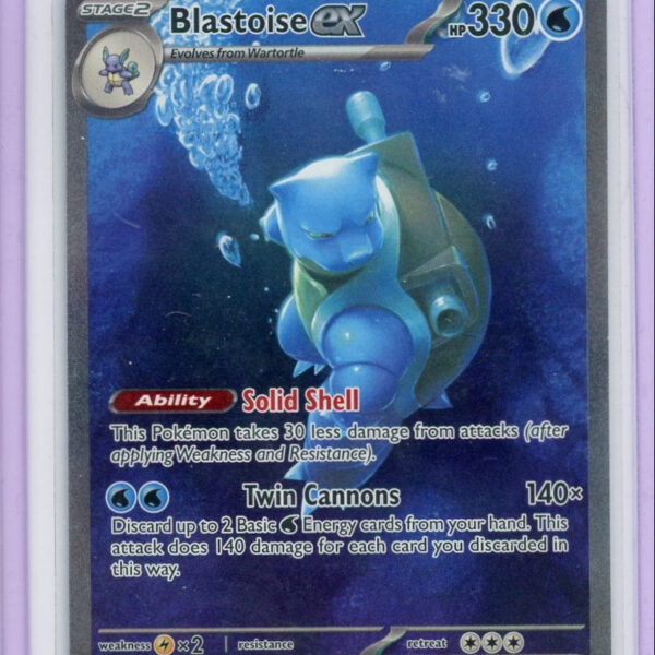 Trading Card Game Blastoise ex 151 Special Illustration Rare #200/165 – Official TCG Product