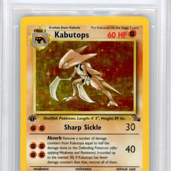 Trading Card Game Kabutops Fossil 1st Edition Holo #9/62 BGS 8.5 – Official TCG Product