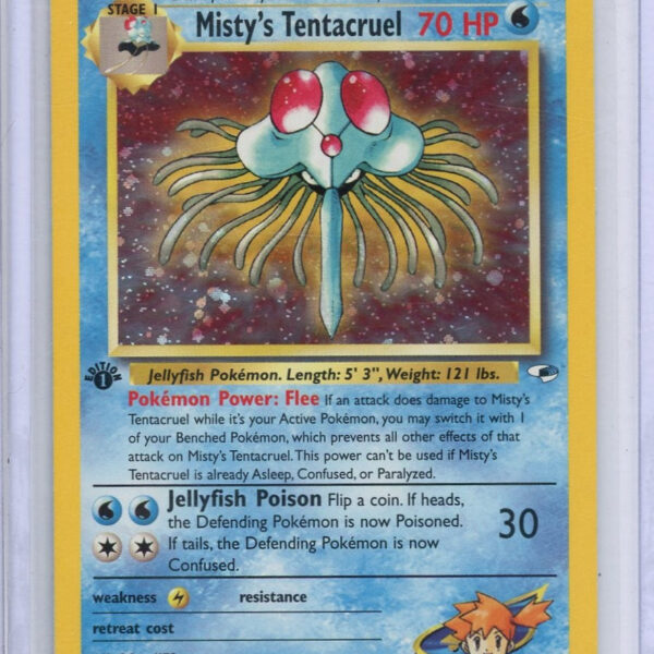 Trading Card Game Misty's Tentacruel Gym Heroes 1st Edition #10/132 – Official TCG Product