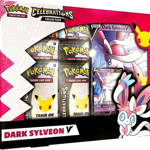 Trading Card Game TCG Celebrations Dark Sylveon V Collection Box – Official TCG Product