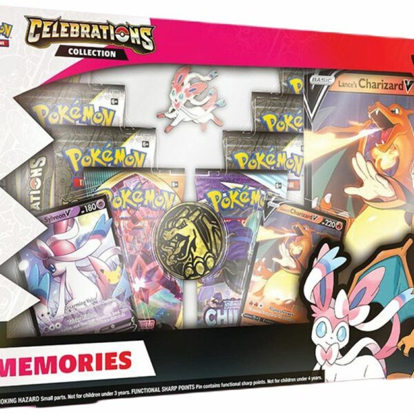 Trading Card Game TCG Celebrations V Memories Box Charizard and Sylveon – Official TCG Product
