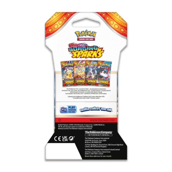 Trading Card Game TCG Surging Sparks Sleeved - Booster Packs SET OF 4 – Authentic Japanese Cards - Image 6